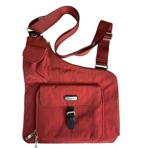 Baggallini Terracotta Nylon Sling Messenger Shoulder Crossbody‎ Bag Travel